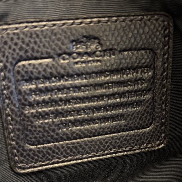 Coach Navy and Gold Studded Satchel - Picture 3 of 6